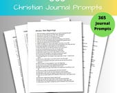 365 Christian Journal Prompts Printable Self Care Mental Health Daily Gratitude Wellness Faith Reflection New Year Journal Bundle