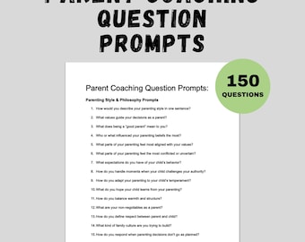 Parent Coaching Parenting Style Behavior Discipline Connection Self Care Prompts Therapy Office Counselors Coaches Family Therapists