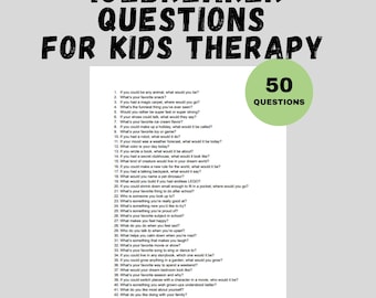 Icebreaker Questions for Kids Therapy Sessions Counseling Tools Therapist Resources Child Therapy Printables Mental Health PDF Download