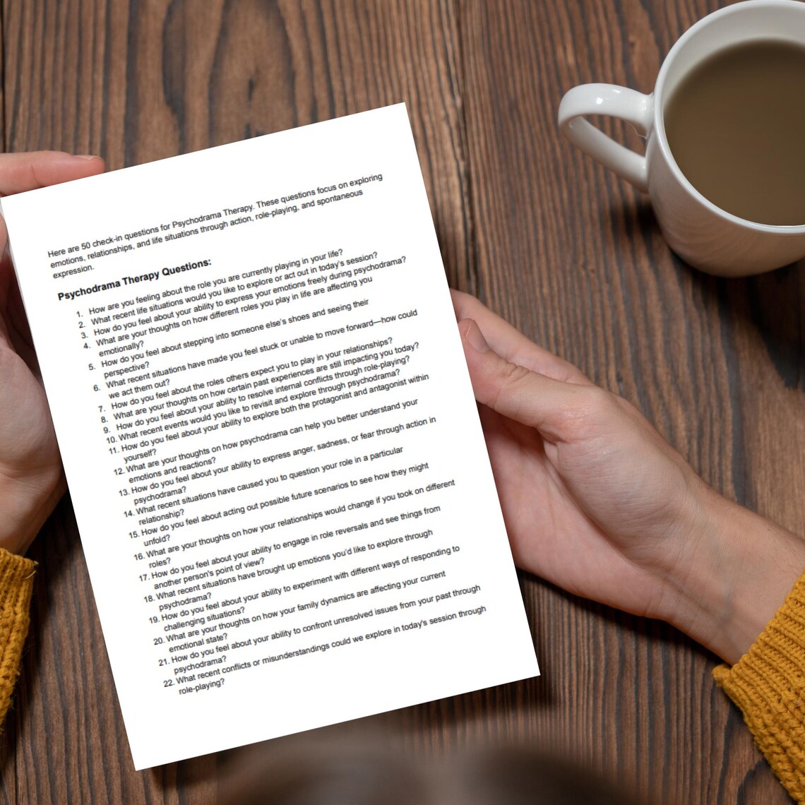 Therapy Check In Questions Psychodrama Therapy Check-in Questions Printable PDF and Word Doc ...