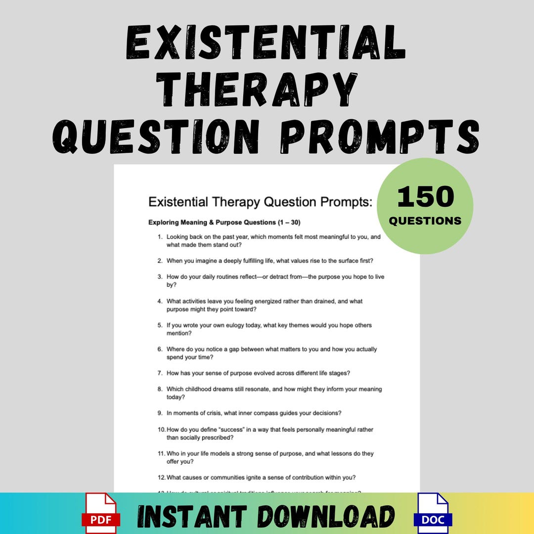実存療法の質問と印刷可能なプロンプト - Etsy 日本
