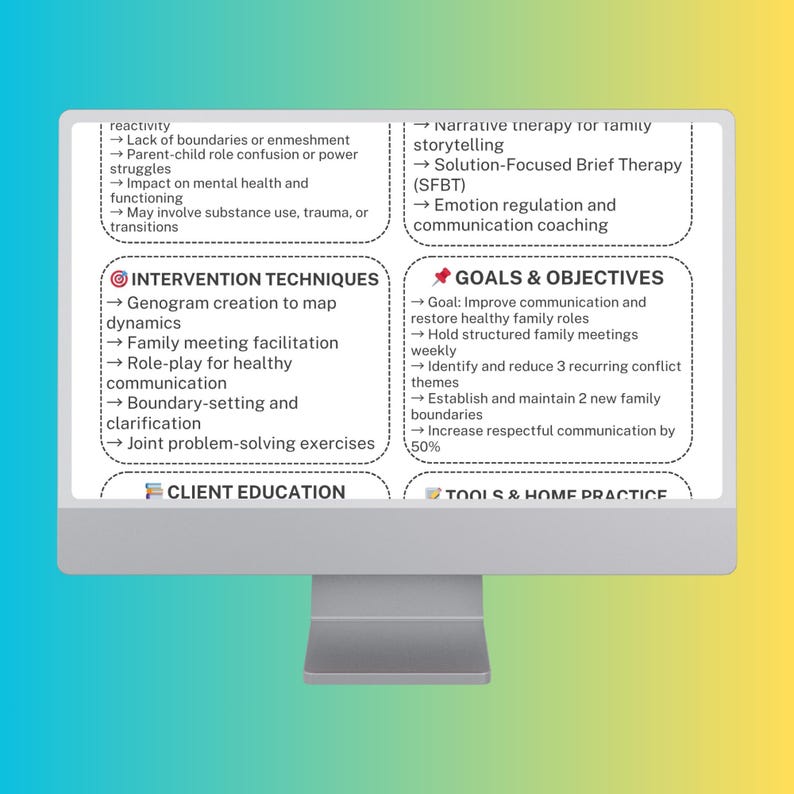 Family Conflict Therapy Interventions Cheat Sheet PDF Counseling Tool ...
