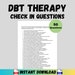 Dialectical Behavior Therapy Check-in Questions Printable PDF & Word ...