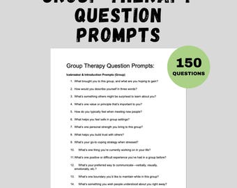 Gruppentherapie Auffordern Eisbrecher Teilen Feedback Abschluss Prozess Fragen Beratung Tool Druckbare PDF Word