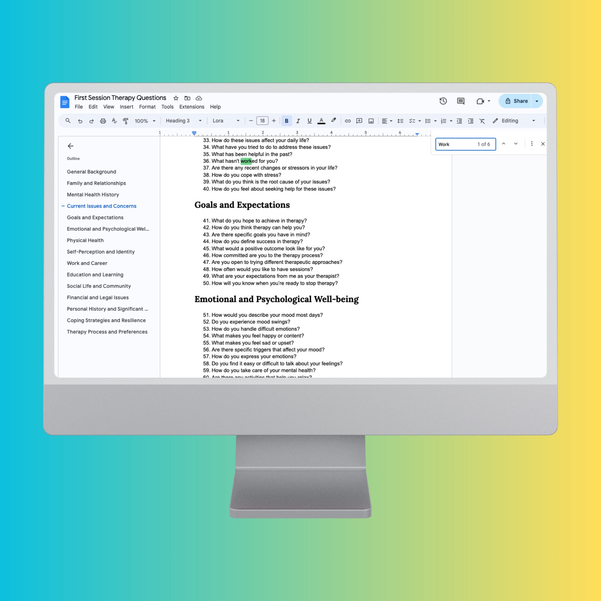 First Session Therapy Questions Simple Counseling Questions Therapy ...