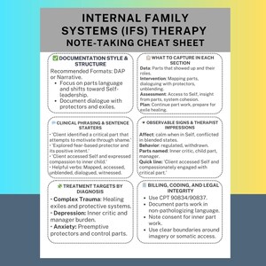 Interna familjesystem IFS-terapi Anteckningsblock SOAP DAP Kliniskt dokumentationsverktyg Framstegsanteckningar Examensterapiblock