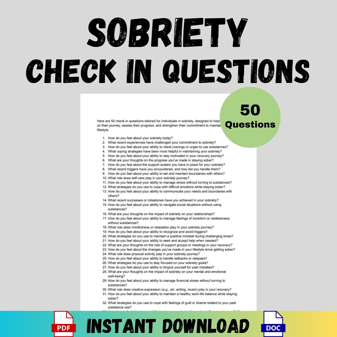Therapy Check In Questions Sobriety Therapy Check in Questions Sobriety Counseling Tools Therapist ...