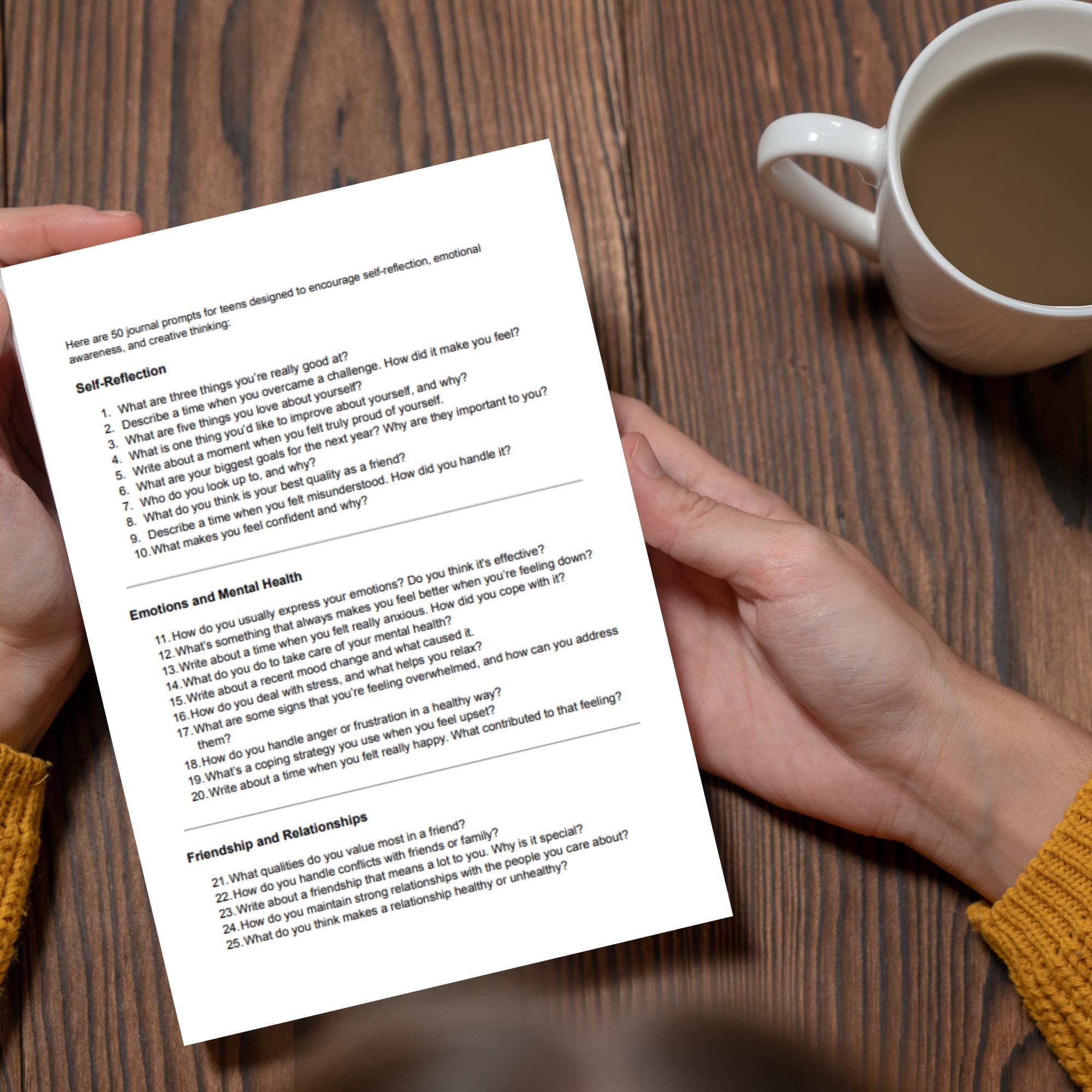 Journal Prompts for Teens Therapy Journal Prompts for Teens Printable ...