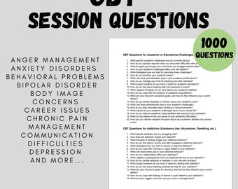 CBT Session Therapy Questions Emotionally Engaging Counseling Questions Therapy Questionnaire Therapy Tools New Client Assessment