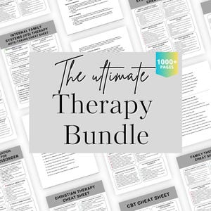 Therapist Mega Bundle 250+ Printable Tools Anxiety Depression Trauma PTSD CBT Family Couple SFBT Bpd Child Therapy Teen Counselor Worksheets