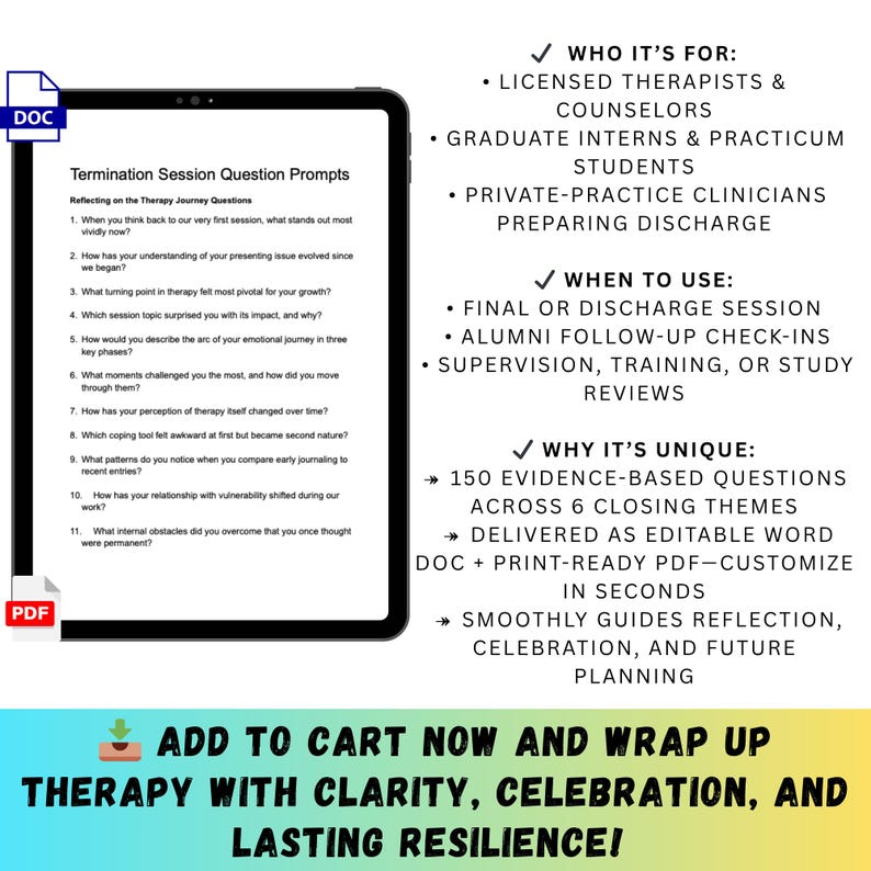 Termination Session Questionnaire.pdf Therapist Termination Session Questions Therapist Office Counseling ...
