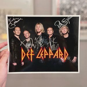 Def Leppard - Fully Autographed 8&quot;x10&quot; Photo with Epperson Authentication