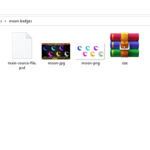 Moon Twitch sub badges / Moon Twitch emotes/ Moon badges for streamers / Moon Subscriber Badges image 2