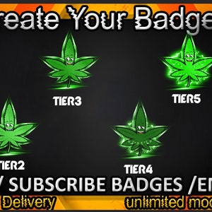 Leaf Twitch sub badges / Leaf Twitch emotes/ Leaf badges for streamers / Leaf Subscriber Badges