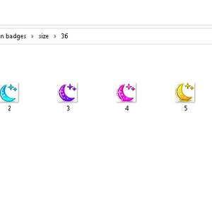 Moon Twitch sub badges / Moon Twitch emotes/ Moon badges for streamers / Moon Subscriber Badges image 5