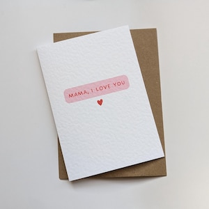 Carte maman je t'aime, carte joyeuse fête des mères, cadeau fête des mères, carte meilleure maman, carte maman fête des mères, carte d'anniversaire maman, carte maman mignonne