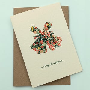 Carte de Noël avec cloches de Noël, joyeux Noël, carte de Noël avec cloches botaniques, A6, vierge à l'intérieur, enveloppe incluse