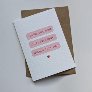 Tout le monde rêvait de vous avoir, carte pour la fête des mères, cadeau pour la fête des mères, carte Je t'aime maman, carte d'anniversaire de maman, jolie carte pour maman