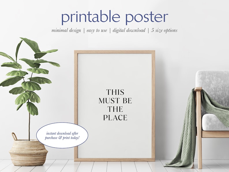 Printable Poster Digital Download Artwork Wall Poster, Minimal Design