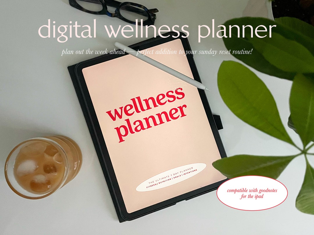 Digital Wellness Planner | That Girl 7 Day Journal | Digital Download ...