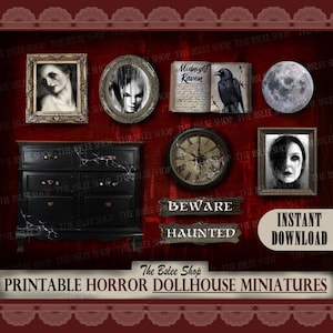Haunted Dollhouse Miniatures: Gothic Furniture, Raven Book (Digital Download)