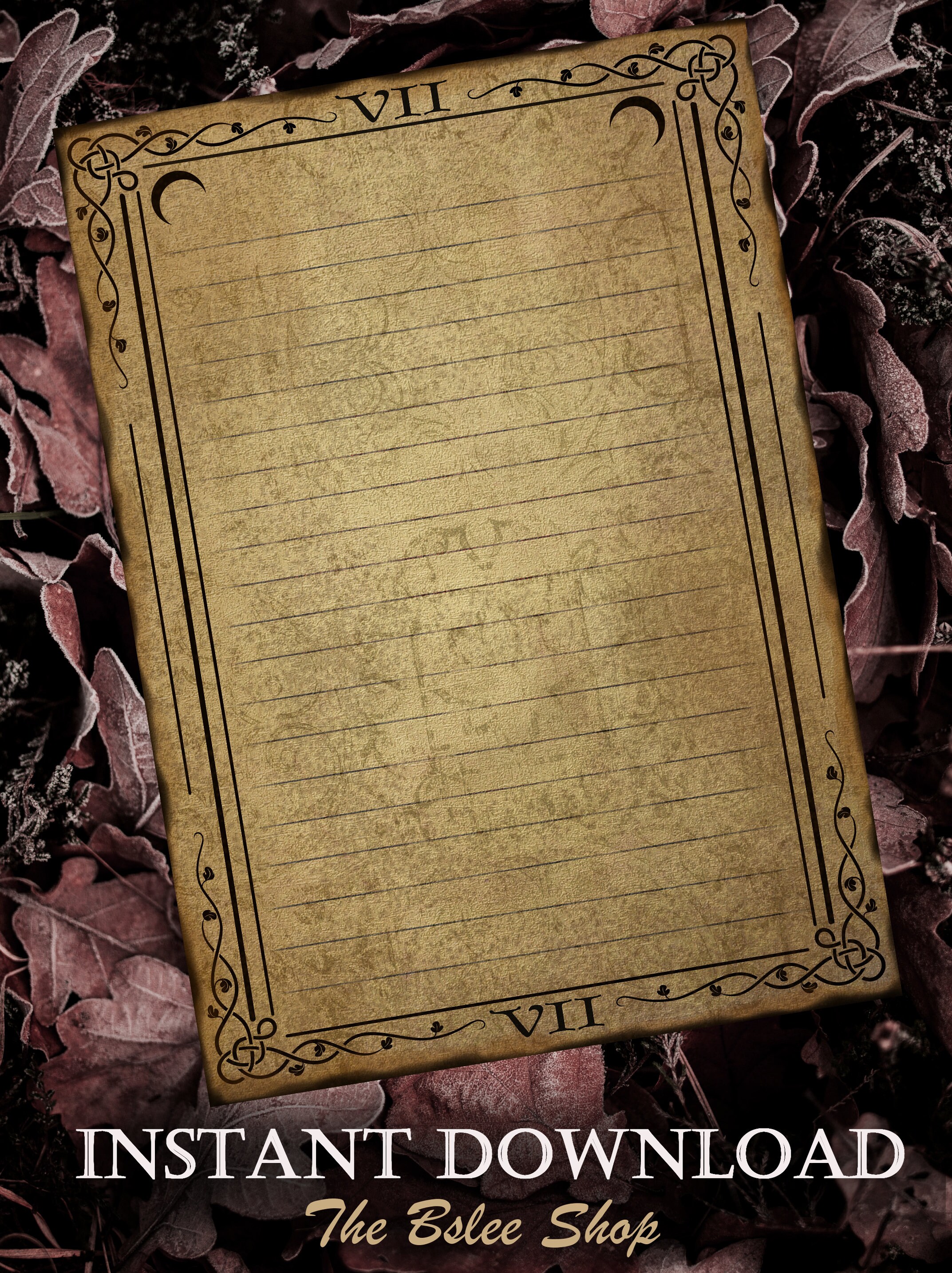 Printable Medieval Pages Antique Paper Celtic Mythology - Etsy