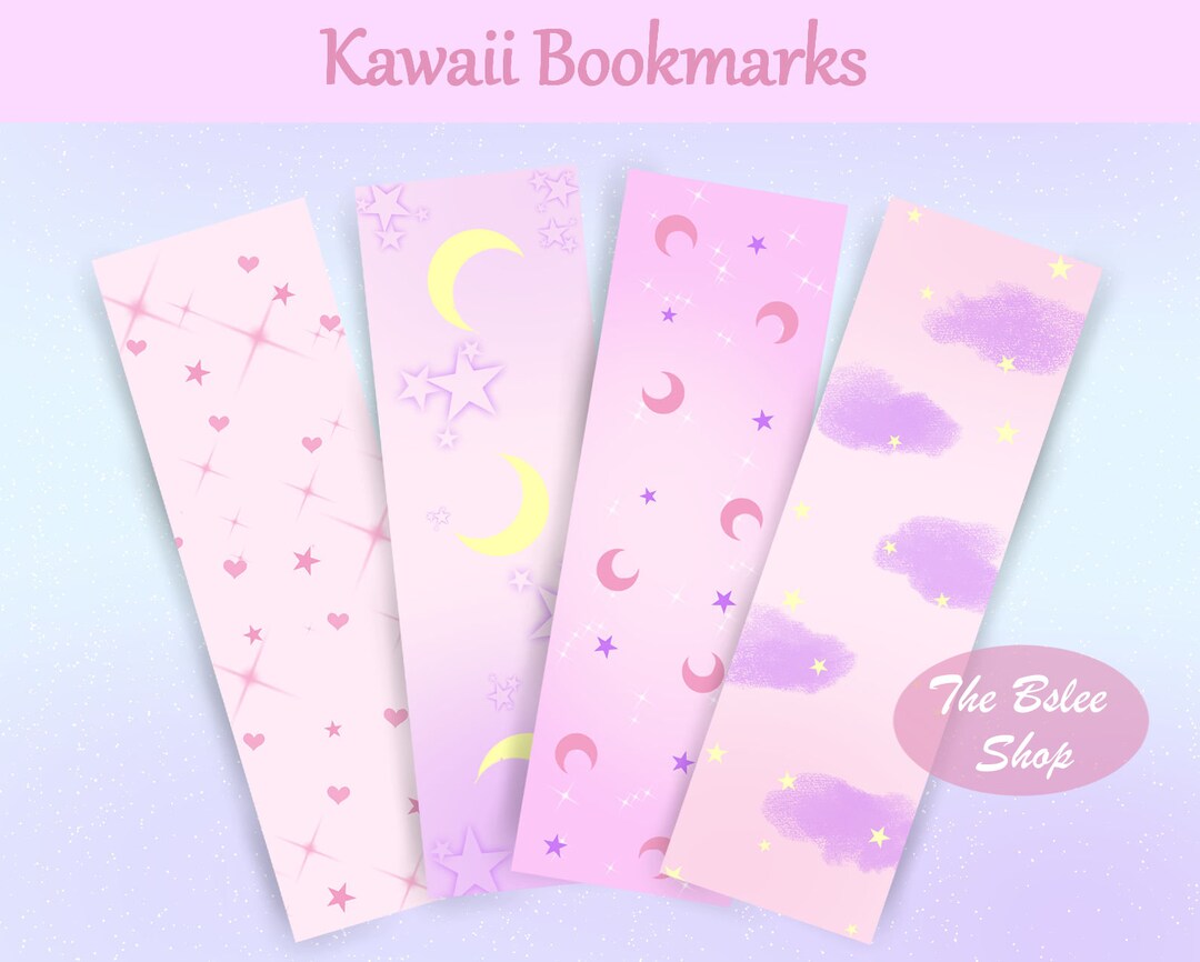 Printable Kawaii Bookmarks Cute Bookmarks Cute Kawaii - Etsy