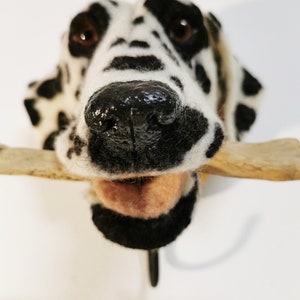 Handmade Wool Dalmatian Hanger - Perfect for Pet Lover&#39;s Home
