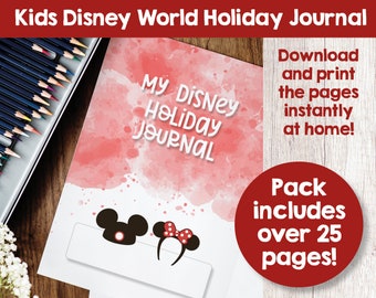 Diario di viaggio magico per bambini / Diario di viaggio / Diario delle vacanze / Download immediato