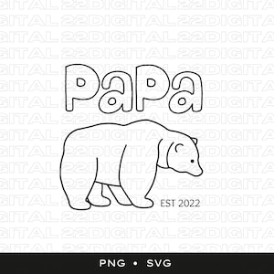 Papa a créé svg | Papa svg | Bonne fête des pères svg | Papa a créé 2022 svg | Fête des Pères svg | Papa ours svg | Papa ours svg