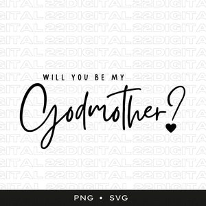 Will you be my Godmother svg / Regalo de madrina / Camisa de madrina / Mejor madrina de la historia / Propuesta de madrina svg / Mejor hada madrina