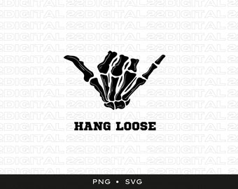 Skeleton Hang Loose Svg - Etsy Canada