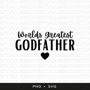 El padrino más grande del mundo svg / Feliz Día del Padre svg / Papá hija svg / Día del Padre svg / Padrino svg / Papá svg