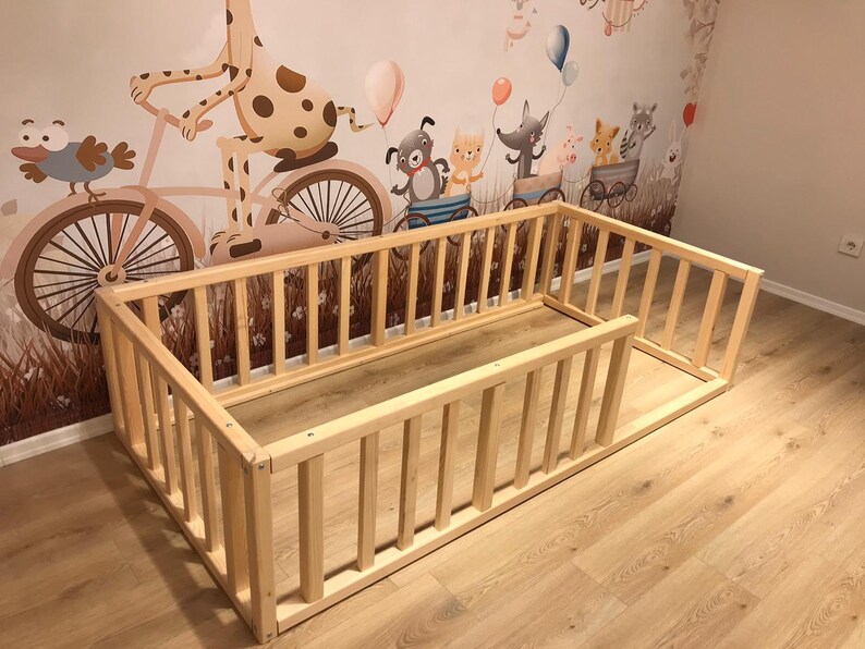 Montessori Floor Bed Pine Tree Toddler Bed Frame Cute Etsy UK