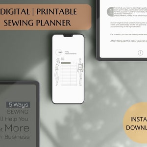 2022 Tailor&#39;s check list, Sewing Organizer, Planner, Notebook, Digital | Printable, Sewing gift PDF