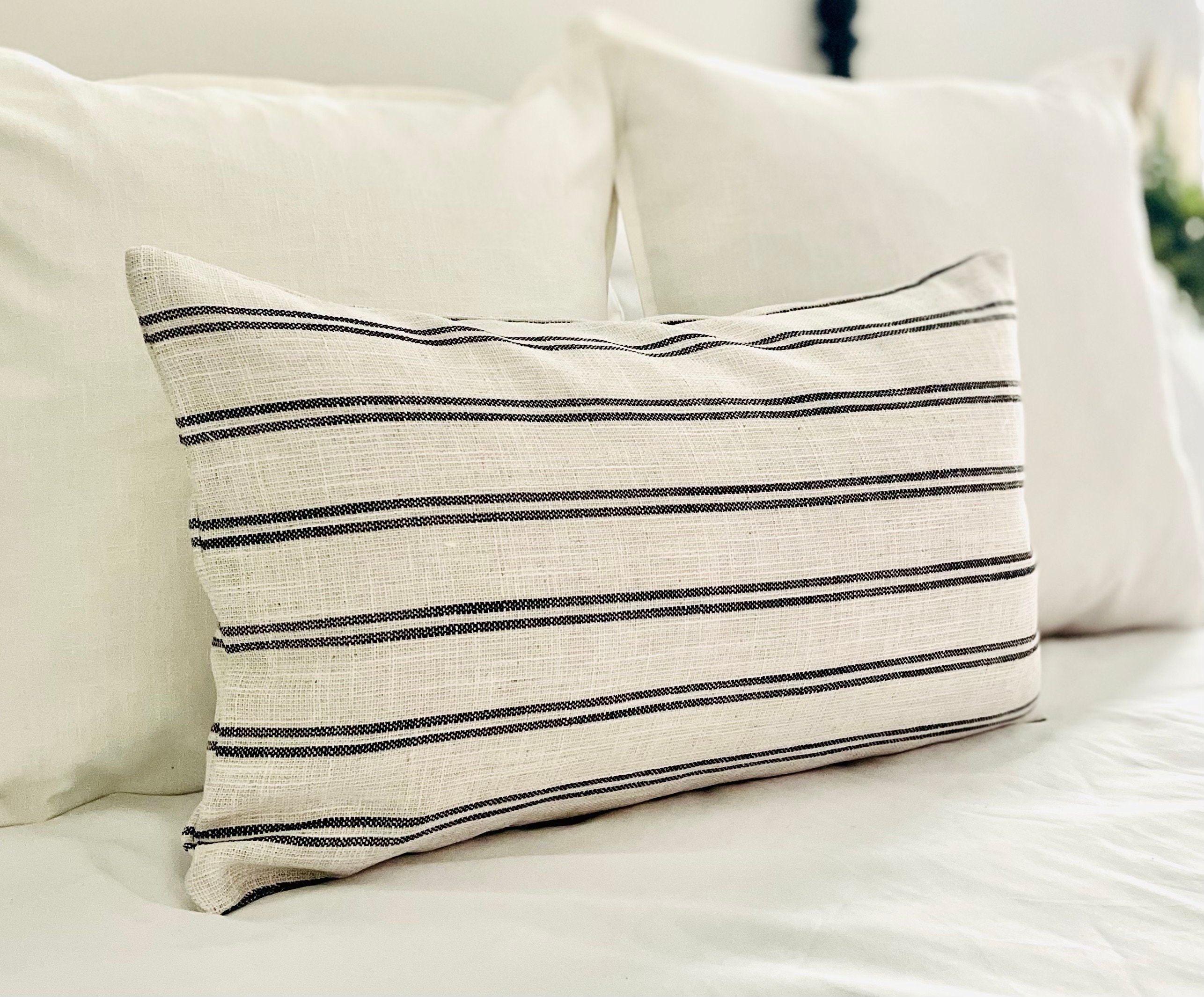 Sandy Point Striped Lumbar Pillow