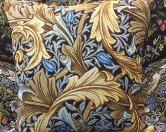 William Morris Tapestry Pillow Cover: Acanthus Leaves, Medieval Style (18x18)