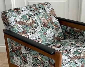 William Morris Tapestry Fabric: Vine and Birds Jacquard Woven Upholstery
