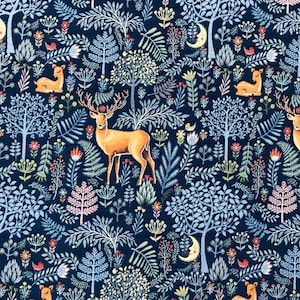 William Morris Tapestry Fabric: The Deers Jacquard Woven