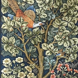 Tapestry wall hanging style W. Morris &quot;Magic tree&quot; 27*41 (70 cm*103 cm)-jacquard woven-medieval style decor-William Morris style tapestry.