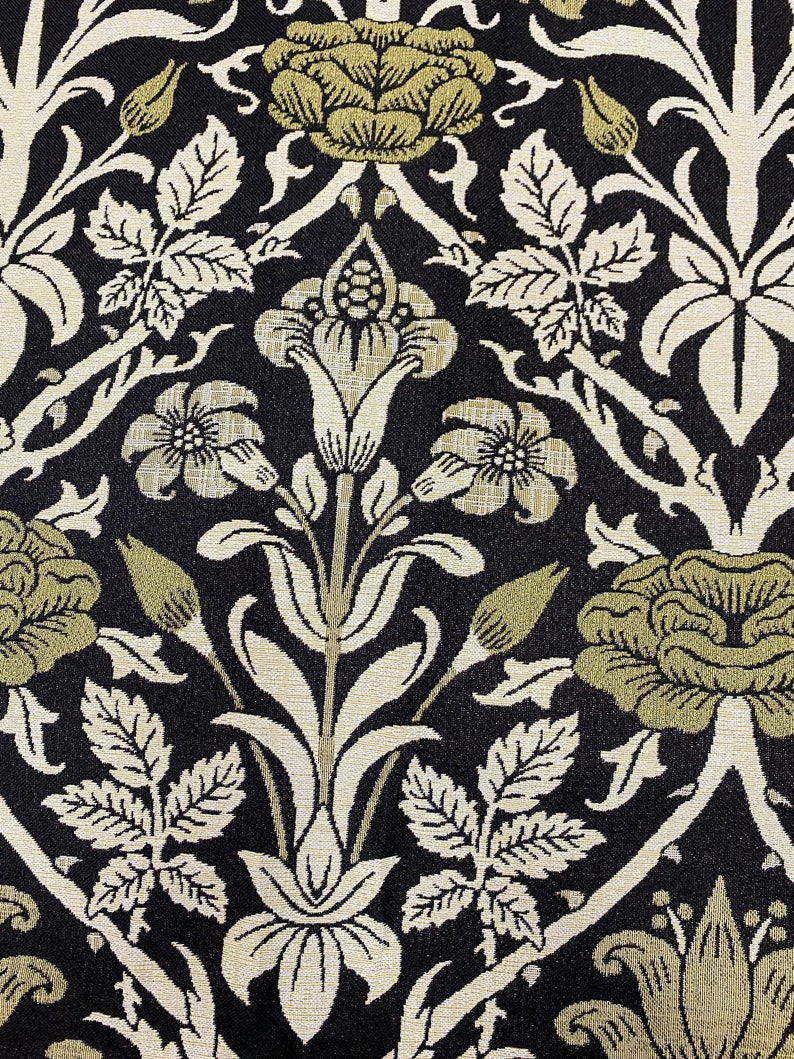 Tapestry Fabric William Morris Style olive - Etsy