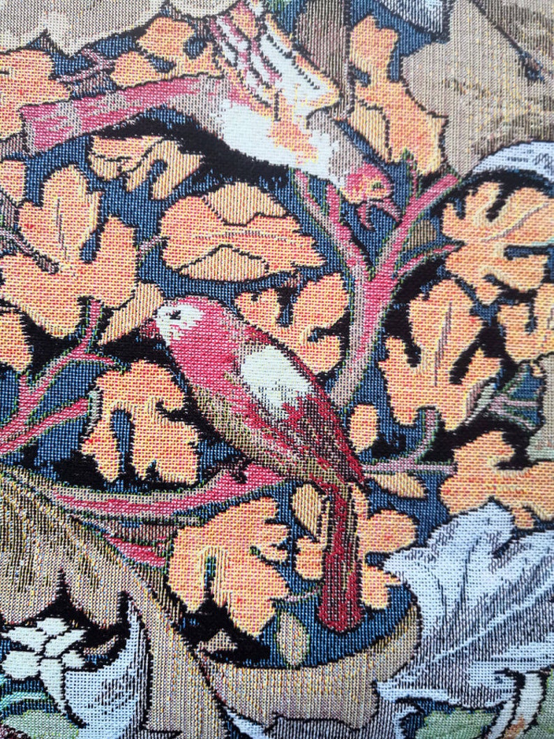 William Morris Tapestry Fabric: Vine and Birds Jacquard Woven ...