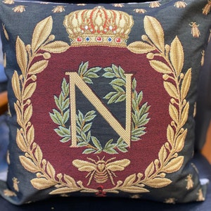 Baroque style tapestry pillow cover &quot;Coats of arms Emperor&quot; 18*18 (45*45 cm)-jacquard woven-medieval art style-the gift for lover of history