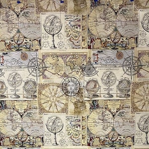 Arazzo da parete in stile medievale"Antica mappa del mondo" 39*53(100*138 cm)-arazzo con mappa medievale tessuto jacquard-il regalo per un amante della storia