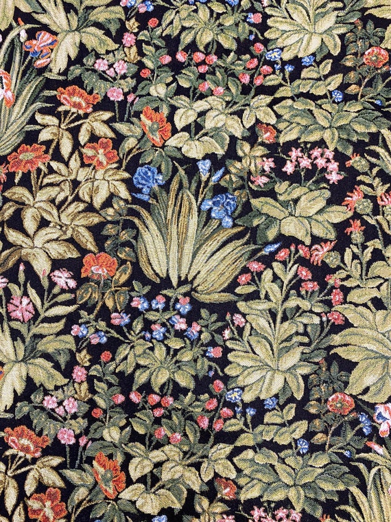Tapestry Fabric W. Morris Style thousand Flowersjacquard Woven