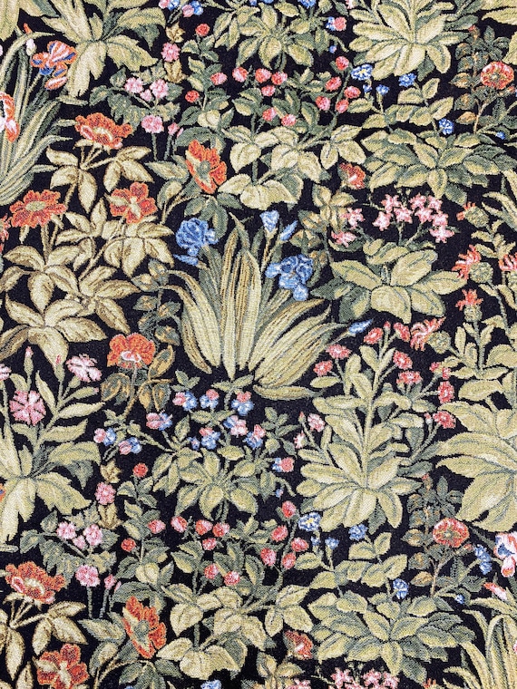 Tapestry Fabric W. Morris Style thousand Flowersjacquard Woven