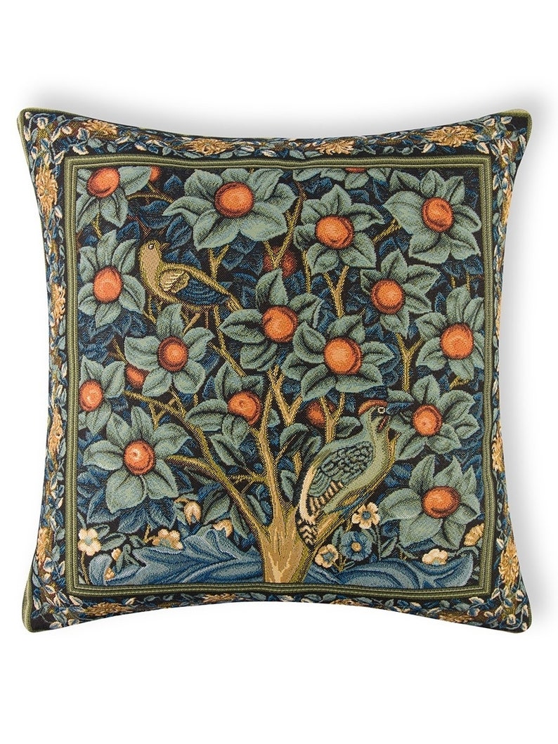 MorrisTapestry Woodpecker Tapestry Pillow Cover - Thumbnail 3
