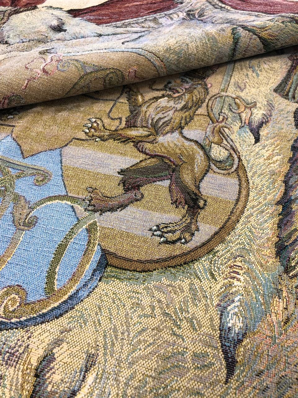 中世の紋章タペストリー：ジャカード織り壁掛け（43x68） - Etsy 日本