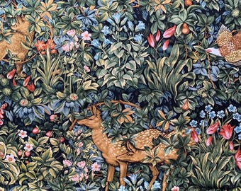 William Morris Tapestry: Medieval Magic Forest Jacquard Wall Hanging (31*53)