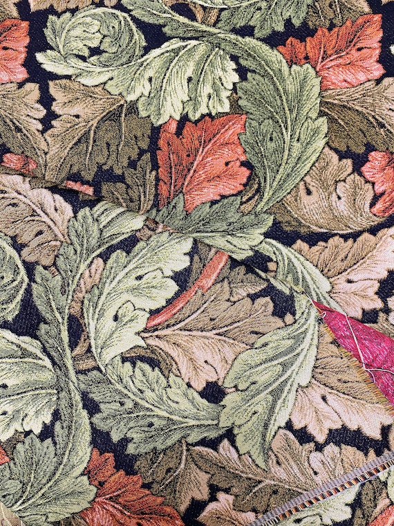 Tapestry Fabric W.morris Style acanthus Leaves jacquard Woven upholstery Floral Fabric art Home Decor Projects sewing Various Art Things. Etsy Canada